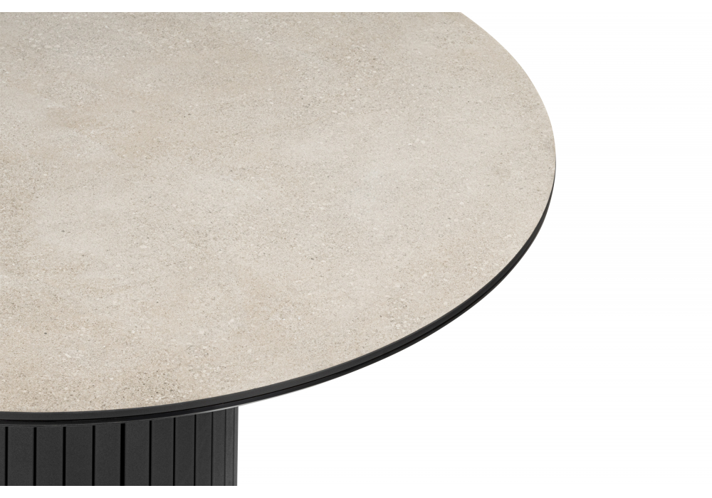фото керамический стол woodville гравент 110 avenue grey sahara / черный 625616 | 220svet.ru