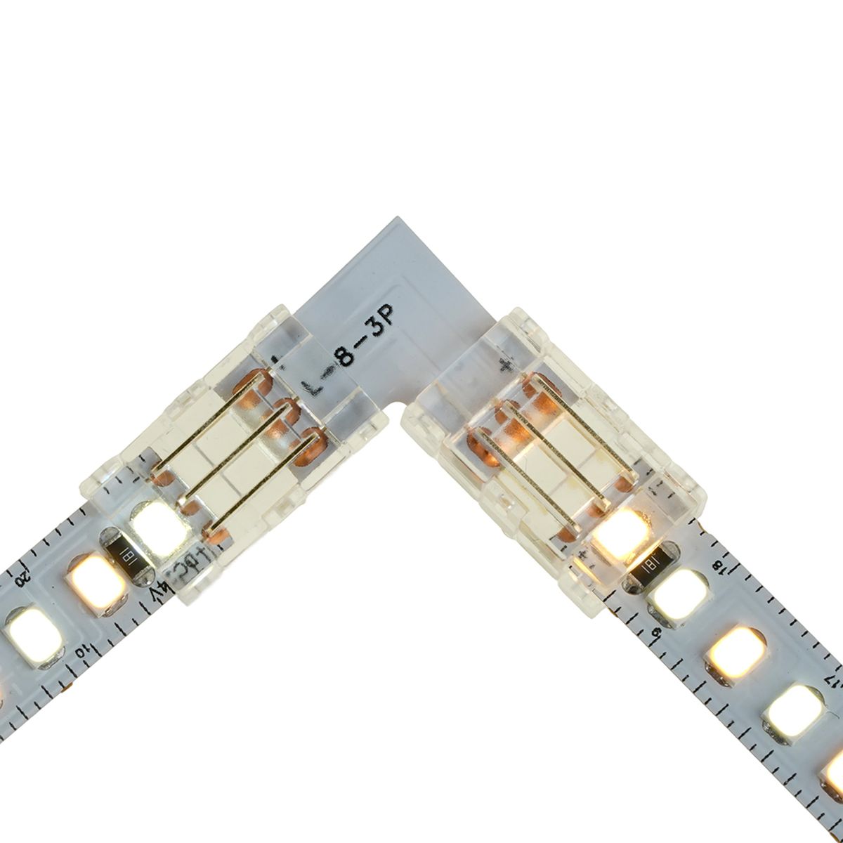 фото соединитель угловой 10мм для ленты cct smd ленты шириной 8 мм feron ld172 52003 | 220svet.ru