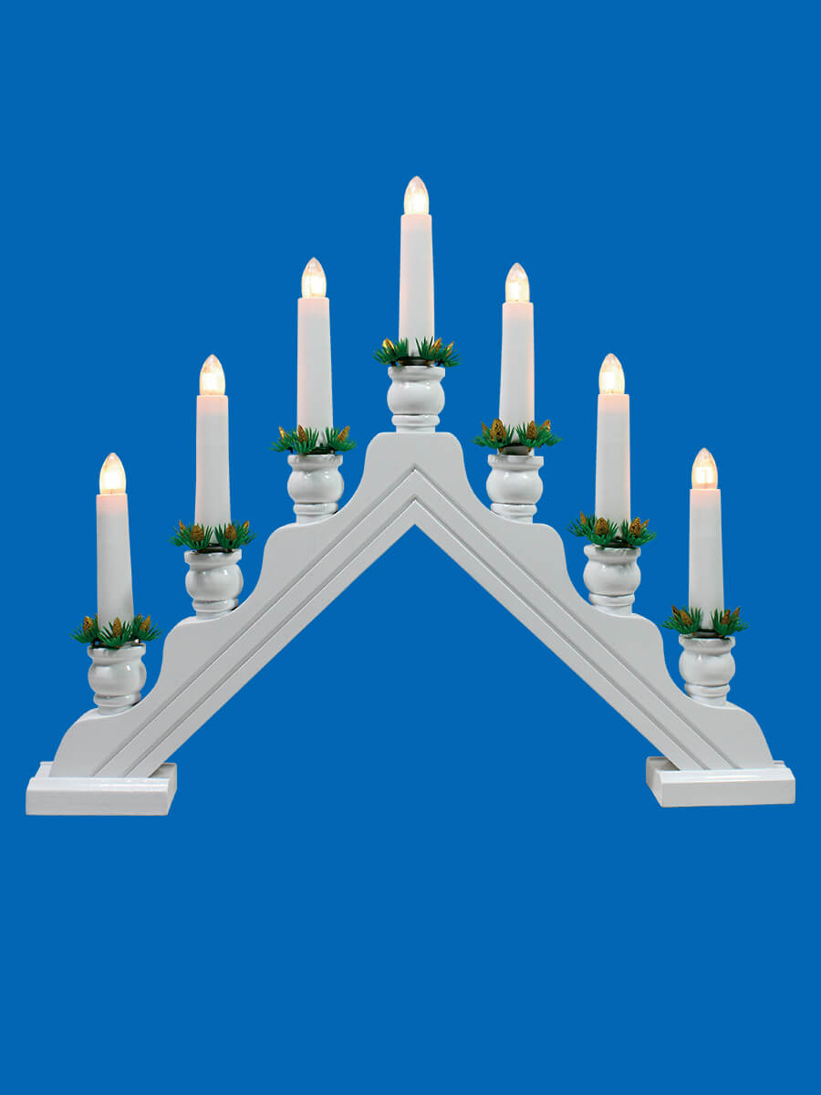 фото фигурка «новогодняя горка» 34х39см uniel udl-l7301-007/swa/ww white bridge ul-00007389 | 220svet.ru