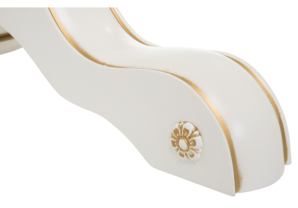 фото стол деревянный раскладной woodville лорд молочный / золотая патина 615199 | 220svet.ru