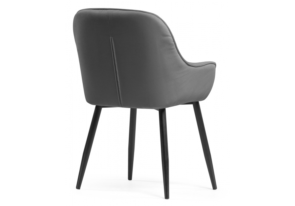 фото стул на металлокаркасе woodville олму серый / черный 607897 | 220svet.ru