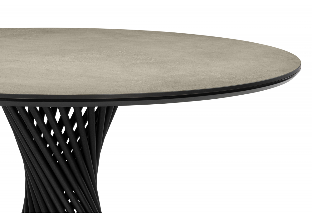 фото керамический стол woodville вивиен 110 avenue grey sahara / черный 625626 | 220svet.ru