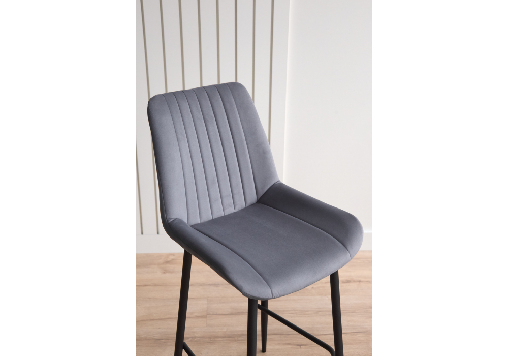 фото барный стул вращающийся woodville седа 360 темно-серый (zd 995) / черный 632594 | 220svet.ru