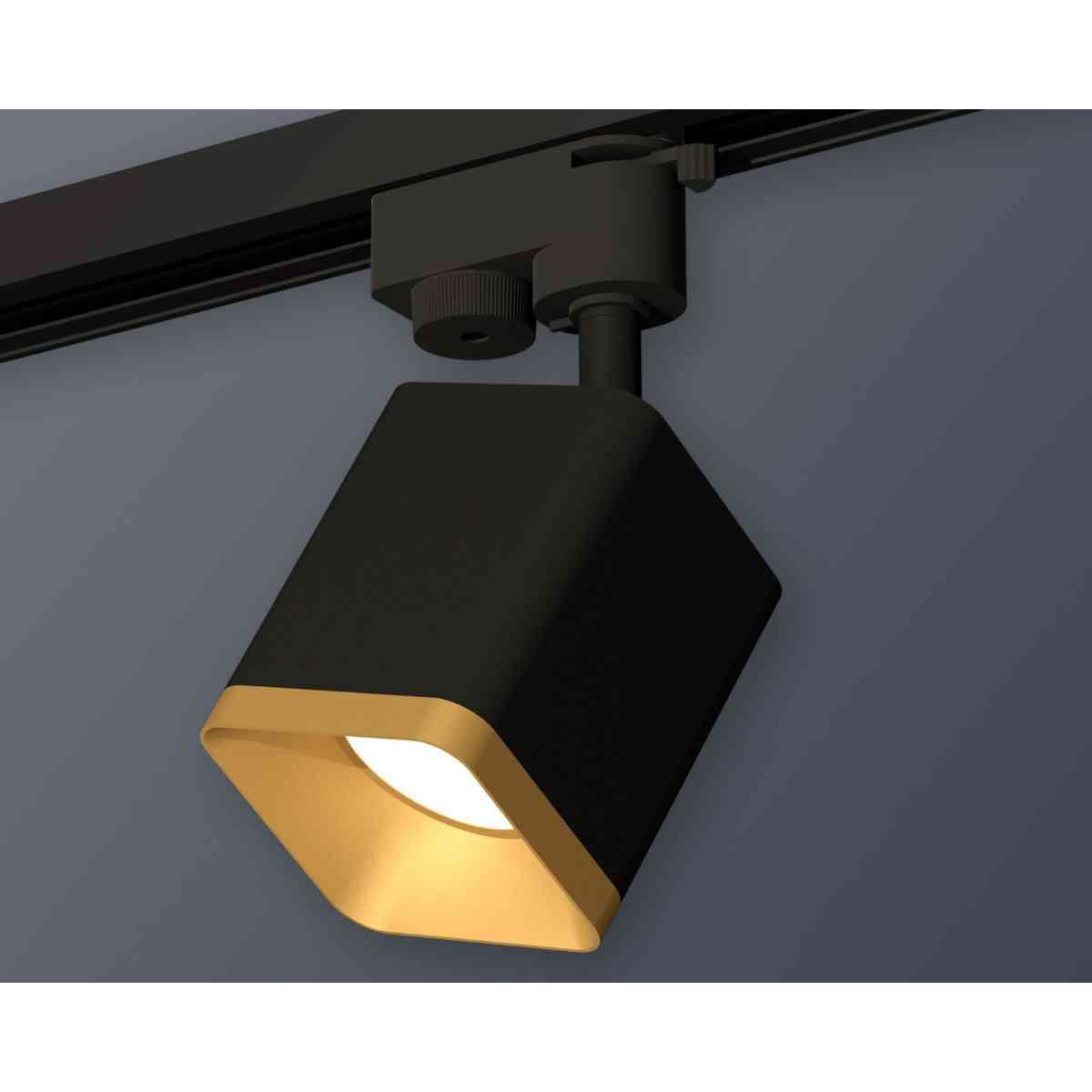 фото комплект трекового светильника ambrella light track system xt7813003 sbk/sgd черный песок/золото песок (a2521, c7813, n7704) | 220svet.ru
