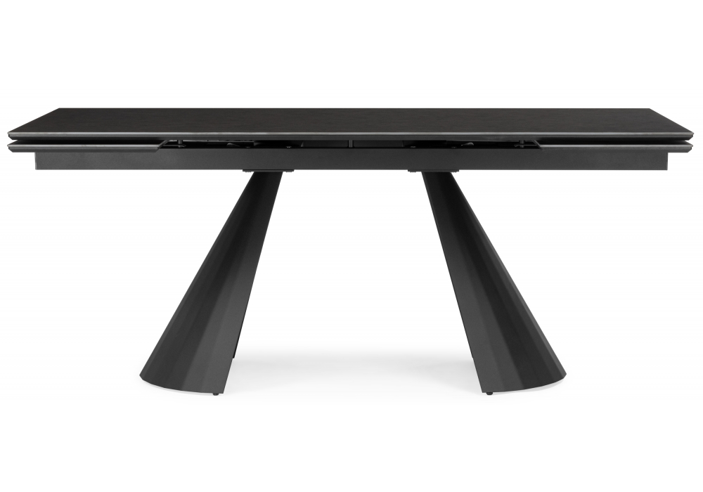 фото керамический стол 180(260)x90 woodville шелтон massa ink gray / черный 621512 | 220svet.ru