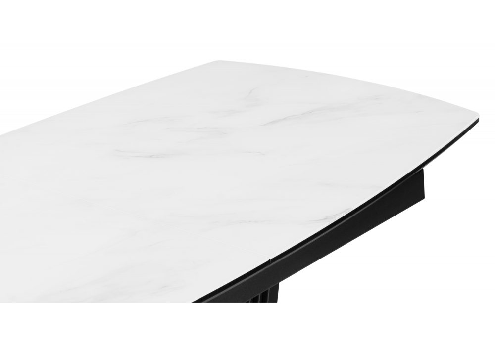 фото стол стеклянный расклажной woodville вейл 614249 кристл статуарио-черный | 220svet.ru