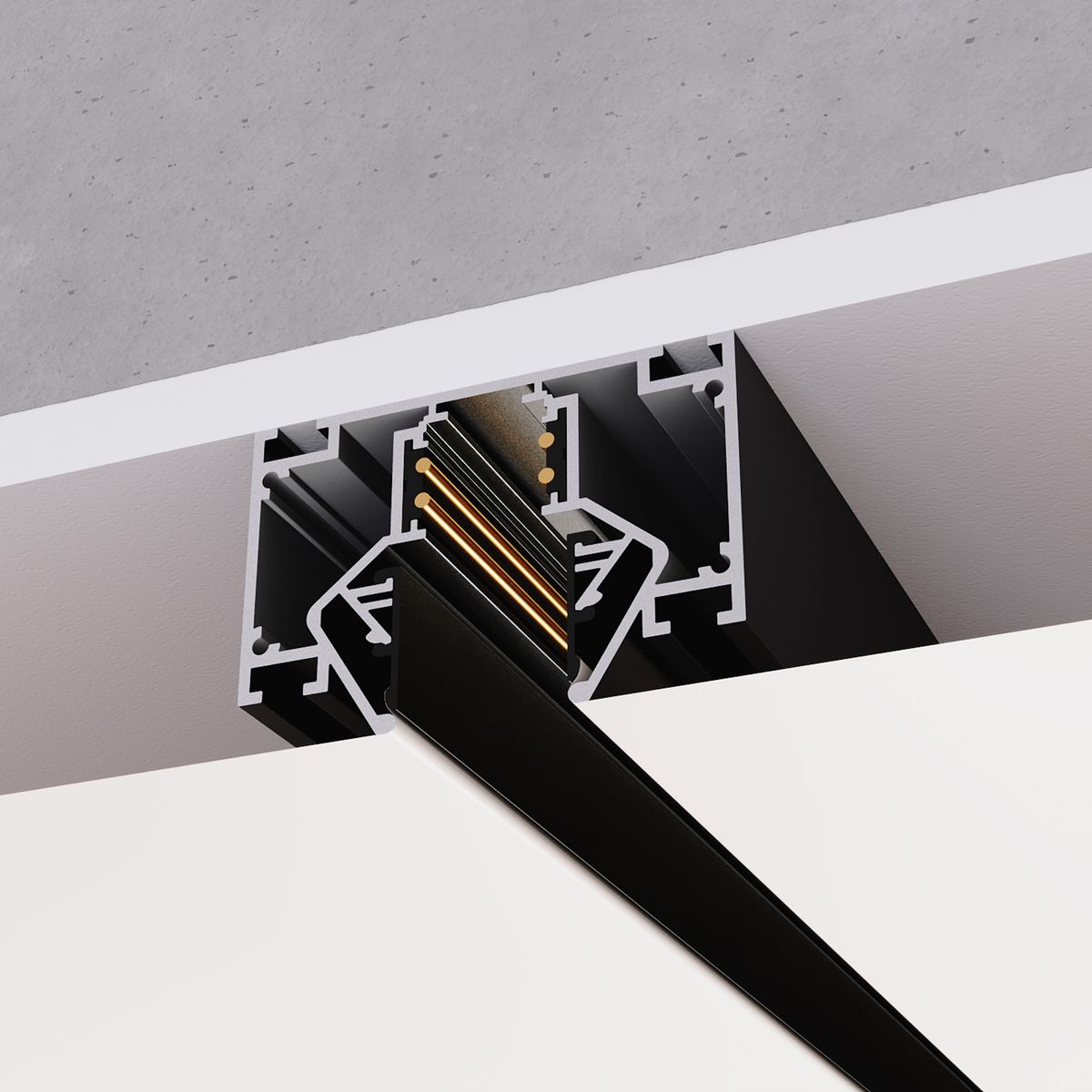 фото шинопровод под натяжной потолок st luce skyline 48 st047.439.02 | 220svet.ru