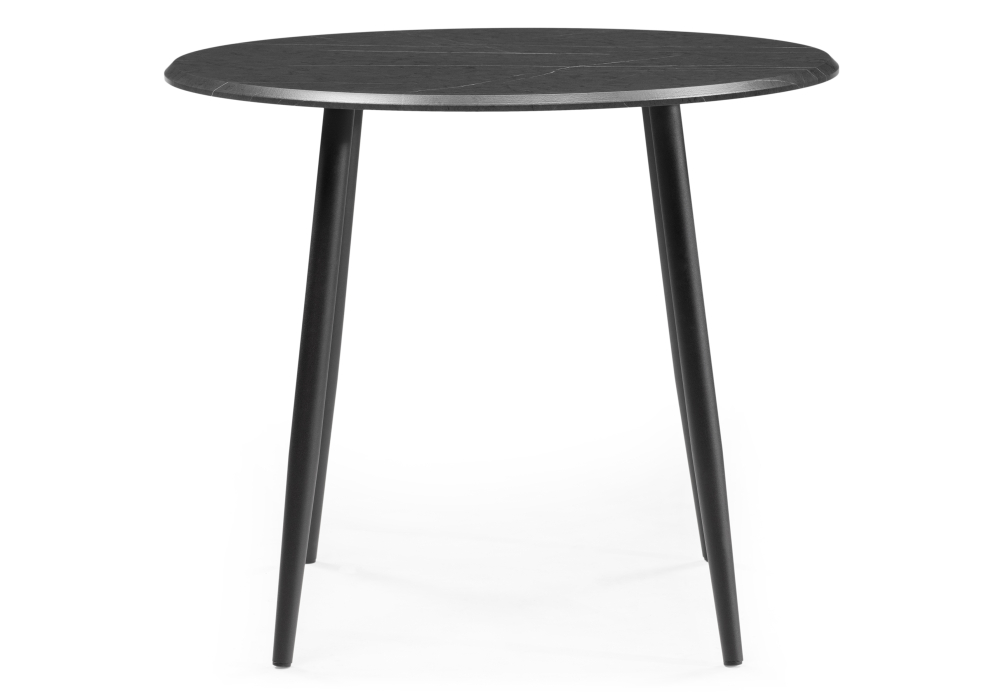 фото стол деревянный woodville абилин 90 мрамор черный / черный матовый 507217 | 220svet.ru