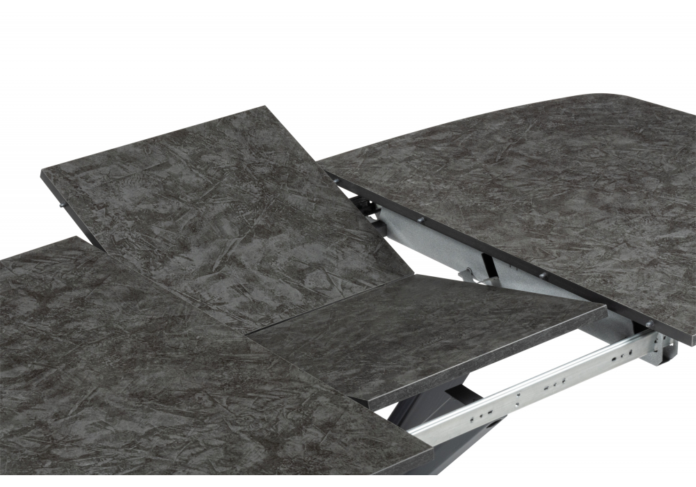 фото стол деревянный раскладной 116(160)x77 woodville кортез малави / серый 619922 | 220svet.ru