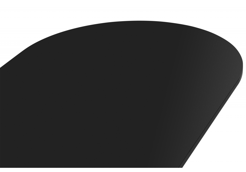 фото стол деревянный 200х90 woodville барон о черная пленка шагрень / золотые ноги 620372 | 220svet.ru