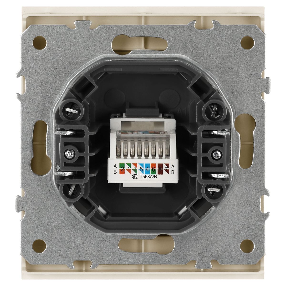 фото розетка эра arktik 16-3107-04 информационная rj45 шампань б0070477 | 220svet.ru