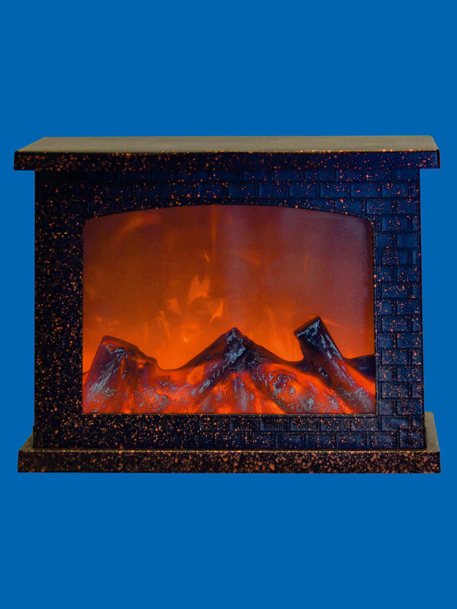 фото фигурка светодиодная «камин» 21x28см uniel uld-l2821-005/dnb/red brown fireplace ul-00007291 | 220svet.ru