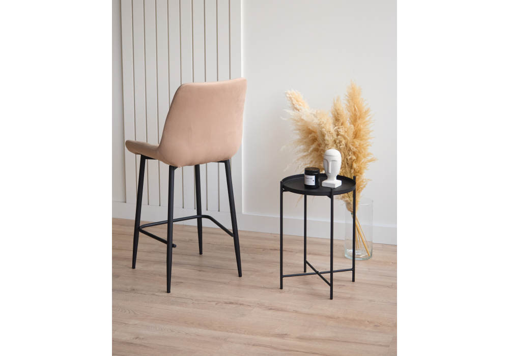 фото барный стул woodville челси бежевый / черный 632555 | 220svet.ru