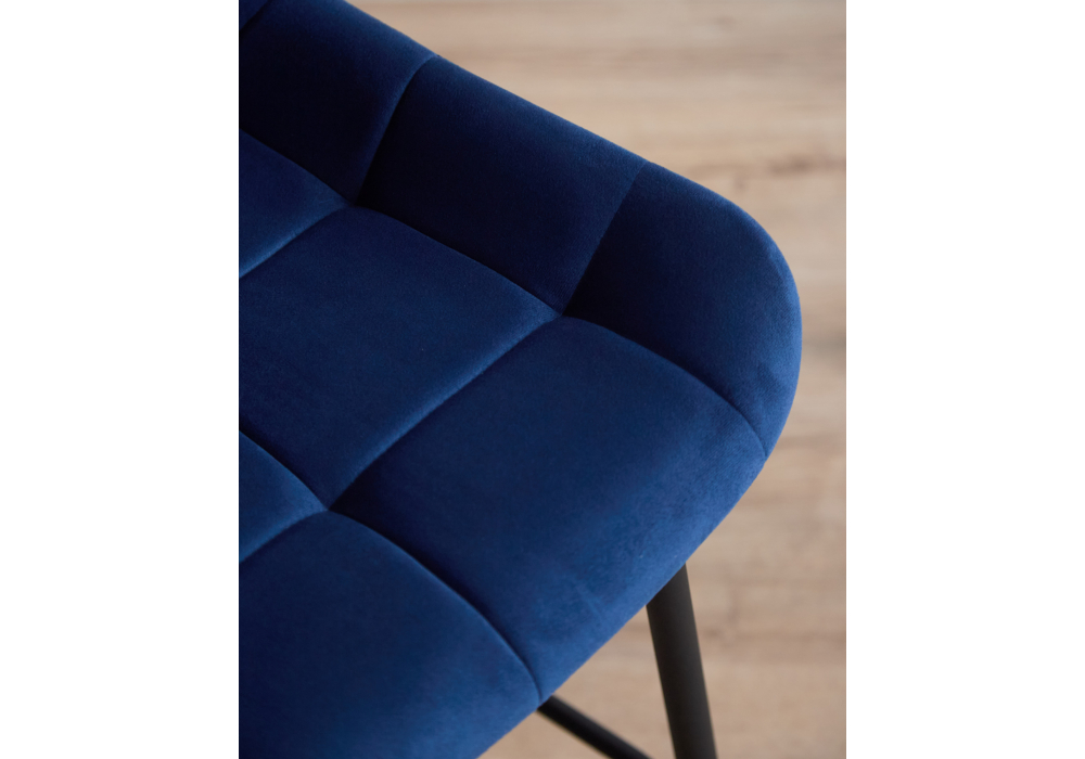 фото барный стул woodville челси синий/ черный 632579 | 220svet.ru