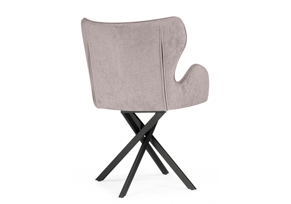 фото стул на металлокаркасе woodville карлайл латте brendy smoke 04 / черный 615182 | 220svet.ru