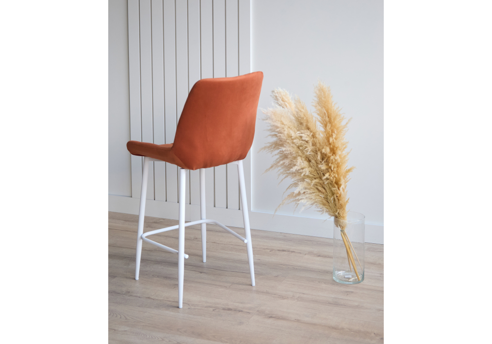 фото барный стул woodville челси терракотовый / белый 632576 | 220svet.ru