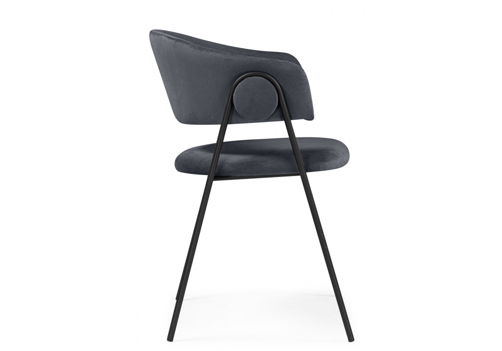 фото стул на металлокаркасе woodville криспиан темно-серый / черный 619202 | 220svet.ru