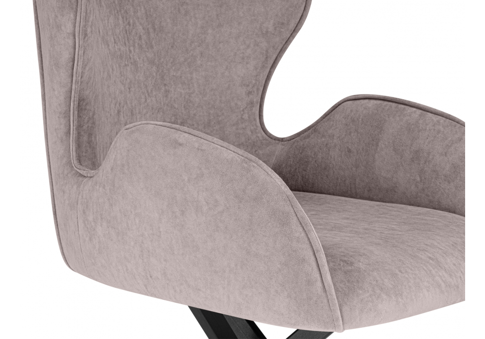 фото стул на металлокаркасе woodville карлайл латте brendy smoke 04 / черный 615182 | 220svet.ru