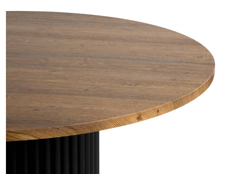 фото стол деревянный woodville барел 100 орех кантри / черный 615166 | 220svet.ru