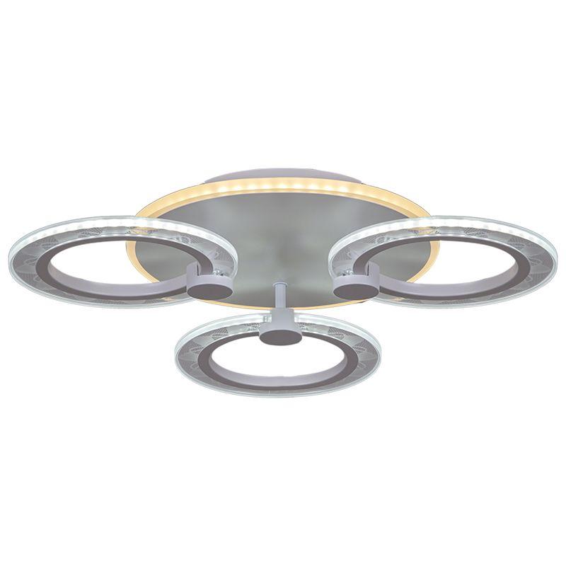 фото потолочная светодиодная люстра reluce 20309-0.3-3+1 wt 57w | 220svet.ru