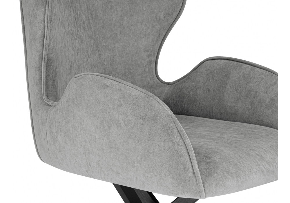 фото стул на металлокаркасе woodville карлайл антрацитовый brendy stone 28 / черный 615181 | 220svet.ru