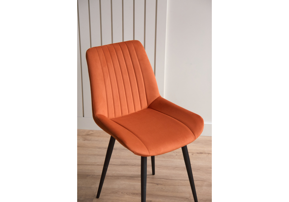 фото стул на металлокаркасе woodville седа терракотовый (zd 432) / черный 632427 | 220svet.ru