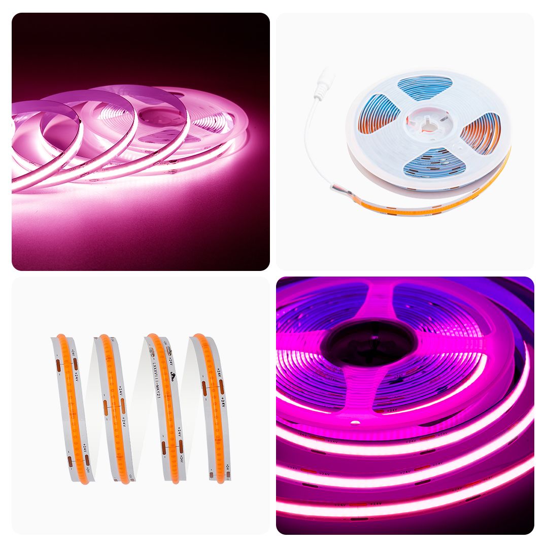 фото лента apeyron 11w/m 352led/m cob розовый 5m 191оо | 220svet.ru