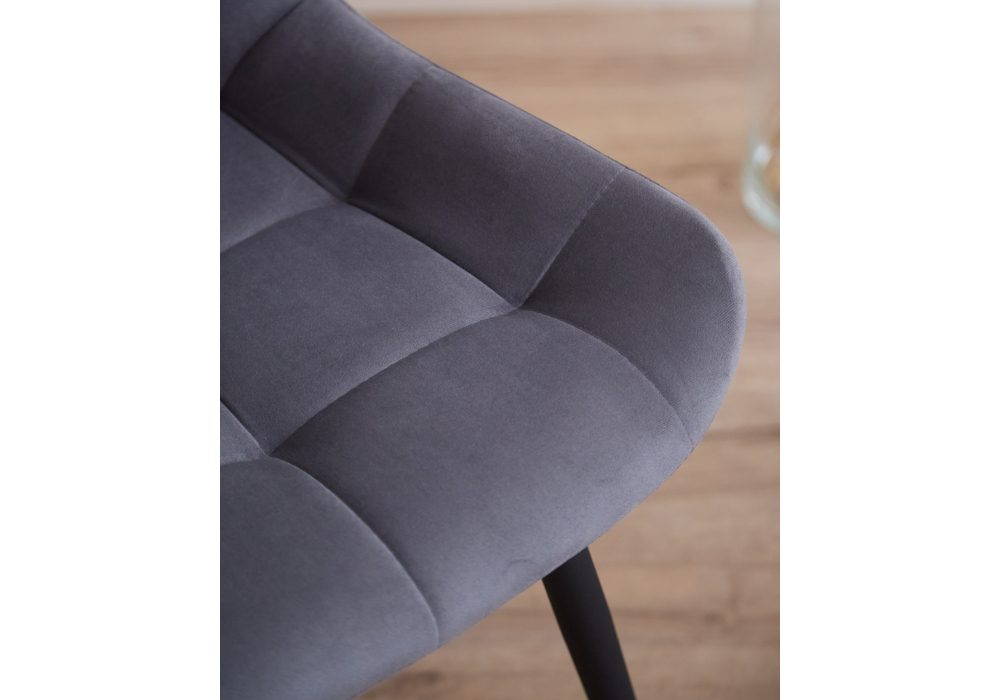 фото стул вращающийся на металлокаркасе woodville челси 360 к темно-серый (zd 995) / черный 632466 | 220svet.ru