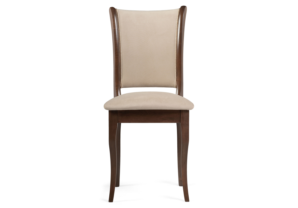 фото стул деревянный woodville санати сливочный раф / темный орех 527068 | 220svet.ru