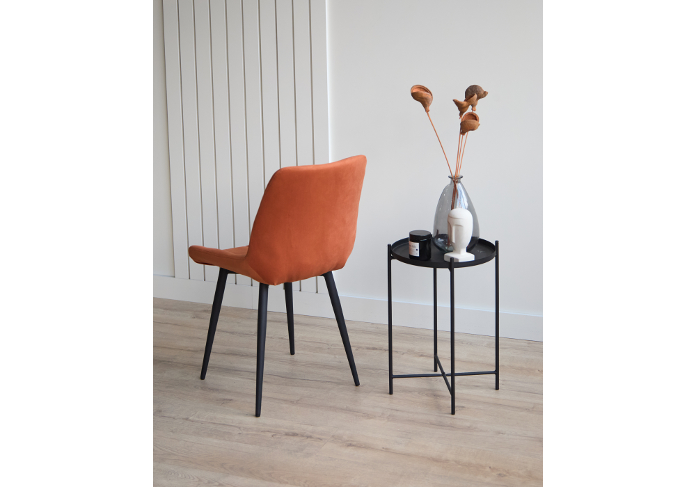 фото стул вращающийся на металлокаркасе woodville челси 360 к терракотовый (zd 432) / черный 632527 | 220svet.ru