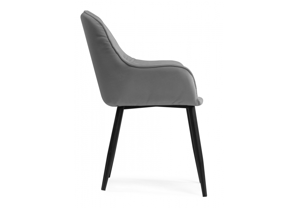 фото стул на металлокаркасе woodville олму серый / черный 607897 | 220svet.ru