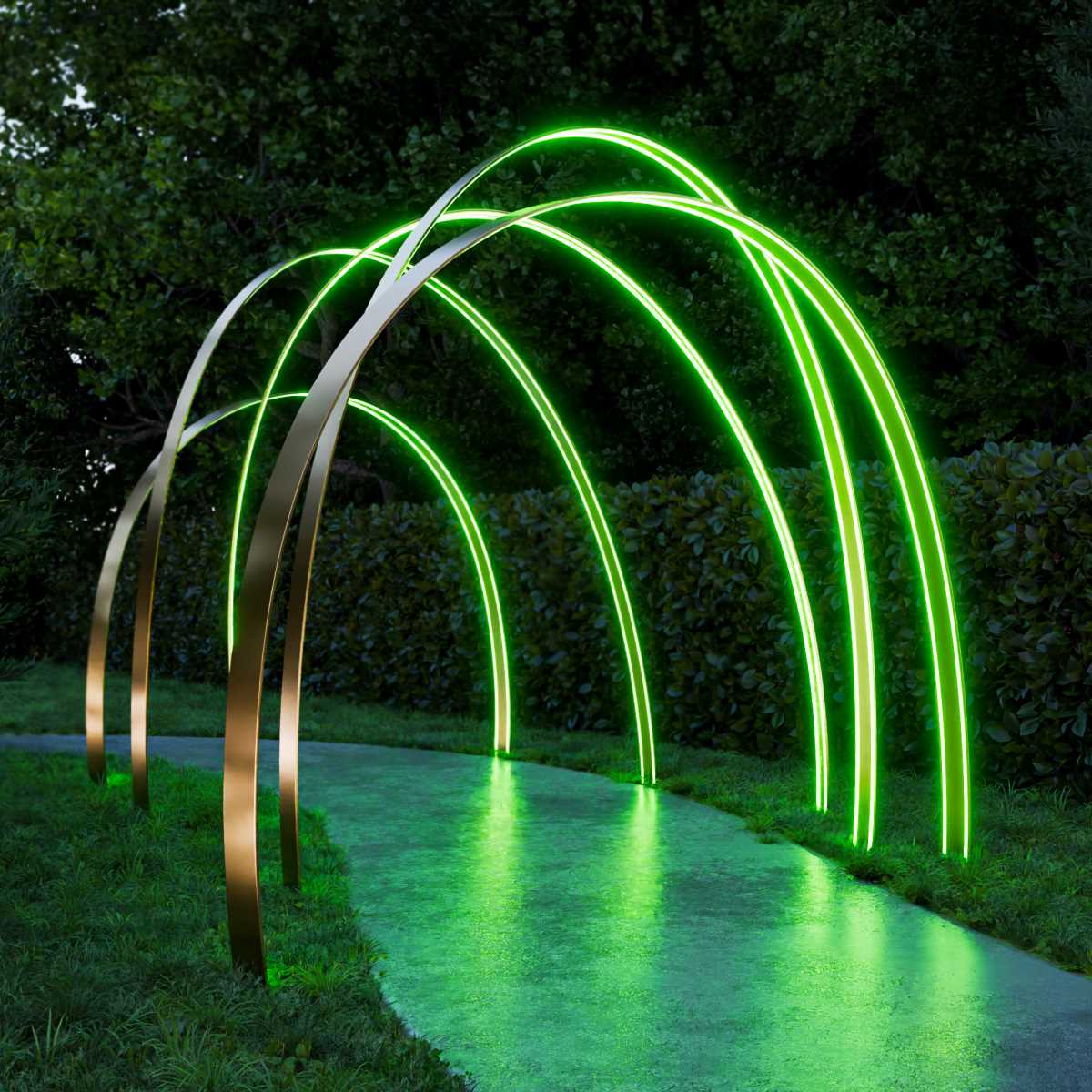 фото комплект светодиодного неона apeyron 220в, 6вт/м, зеленый, smd 2835, 144д/м, круглый,  d=14мм, 10м, ip65 (сетевой шнур, заглушка, крепеж - 10шт) 10-11 | 220svet.ru