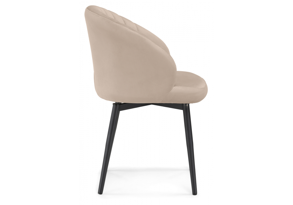 фото стул на металлокаркасе крутящийся woodville бэнбу бежевый/ черный 586773 | 220svet.ru