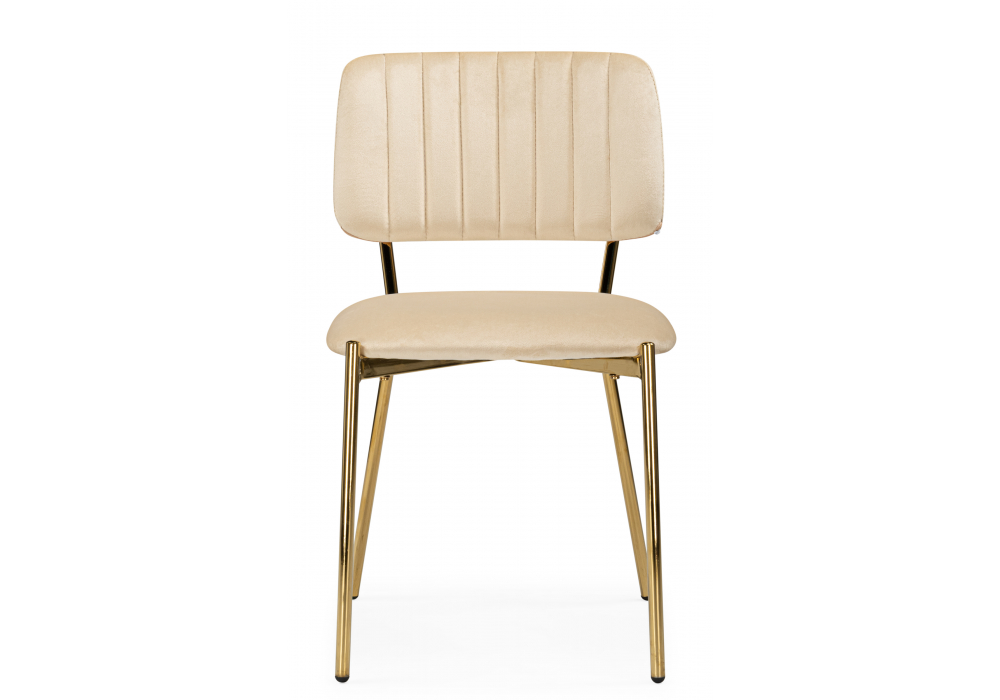 фото стул на металлокаркасе woodville armond beige / gold 15921 | 220svet.ru