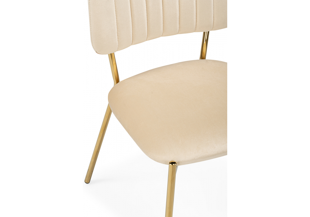 фото стул на металлокаркасе woodville armond beige / gold 15921 | 220svet.ru