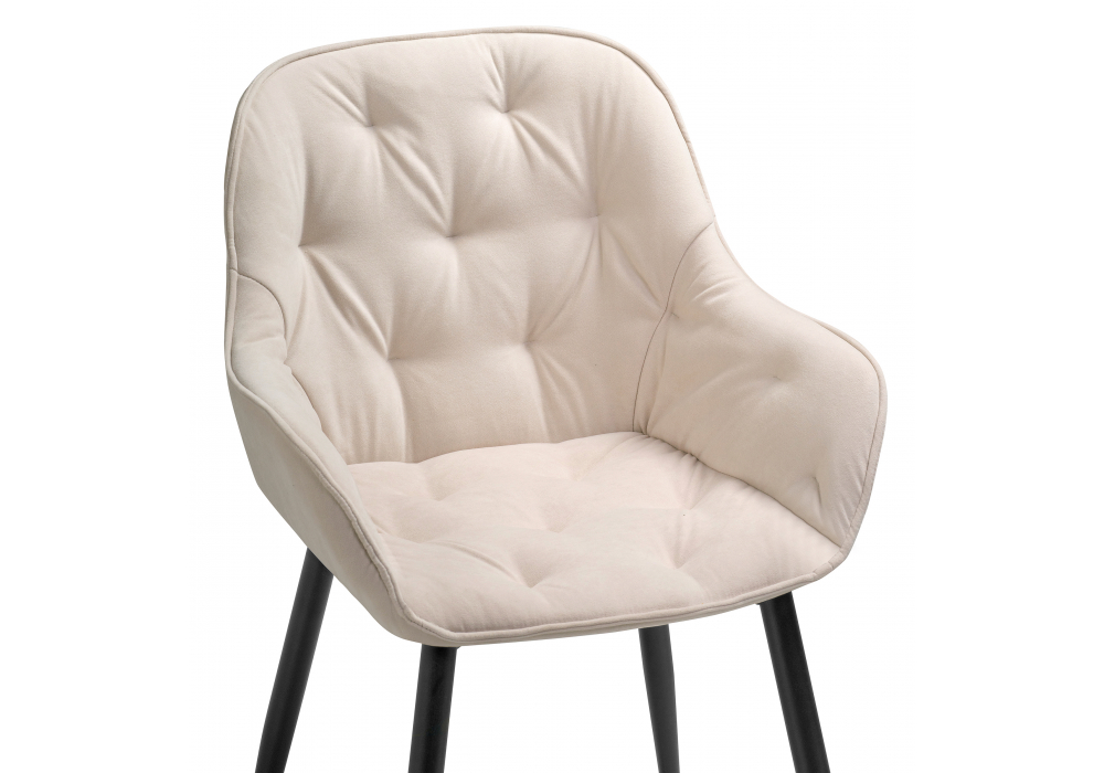 фото стул на металлокаркасе woodville олму бежевый / черный 607898 | 220svet.ru