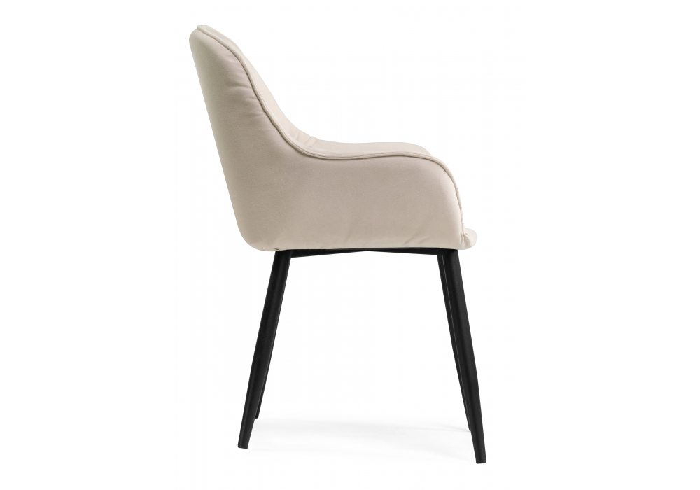 фото стул на металлокаркасе woodville олму бежевый / черный 607898 | 220svet.ru