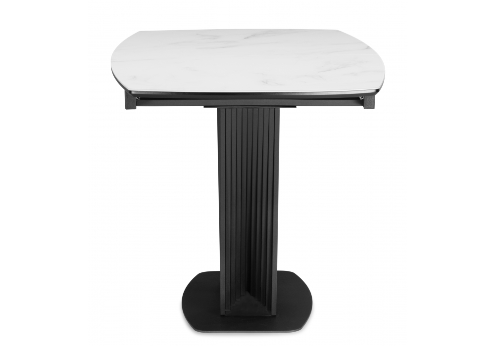 фото стол стеклянный расклажной woodville вейл 614249 кристл статуарио-черный | 220svet.ru