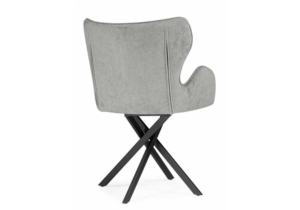 фото стул на металлокаркасе woodville карлайл антрацитовый brendy stone 28 / черный 615181 | 220svet.ru