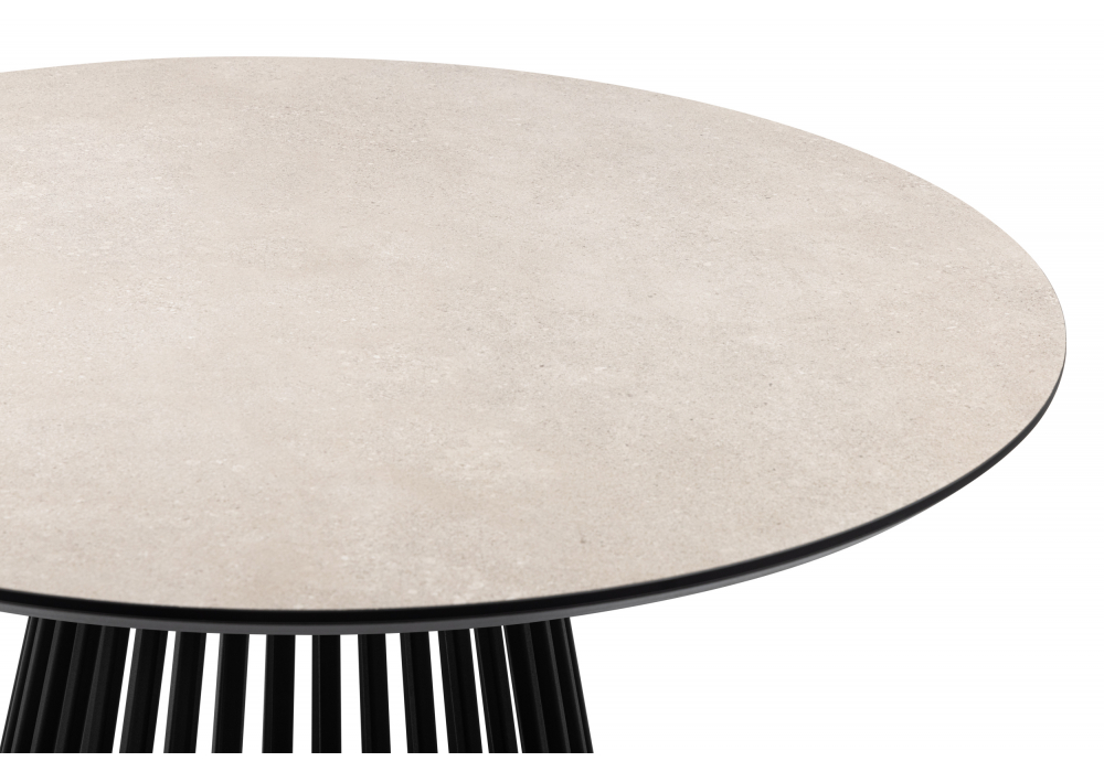 фото керамический стол woodville нэнси 110 avenue grey sahara / черный 625590 | 220svet.ru