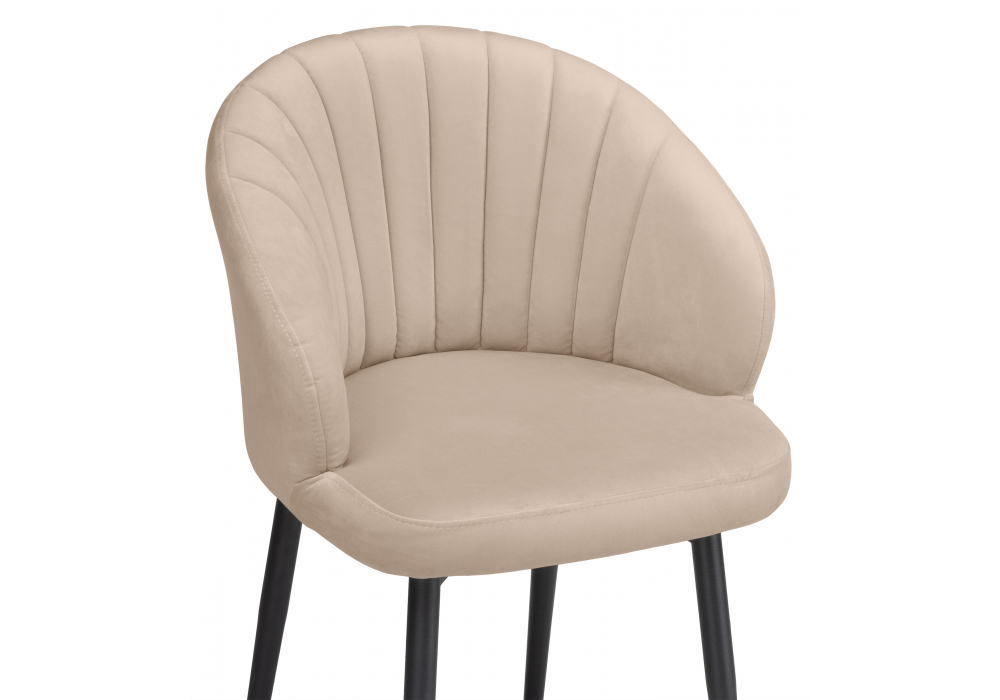 фото стул на металлокаркасе крутящийся woodville бэнбу бежевый/ черный 586773 | 220svet.ru