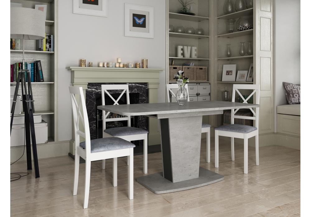 фото стол деревянный woodville токио-28 метрополитан грей / антрацит 515104 | 220svet.ru