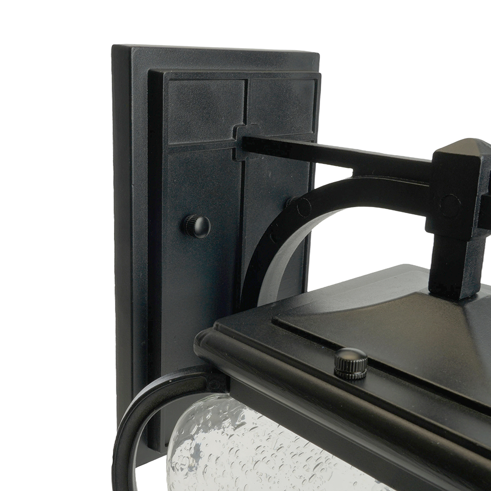 фото светильник садово-парковый feron pl741 на стену вниз  60w e27 230v, черный 51274 | 220svet.ru