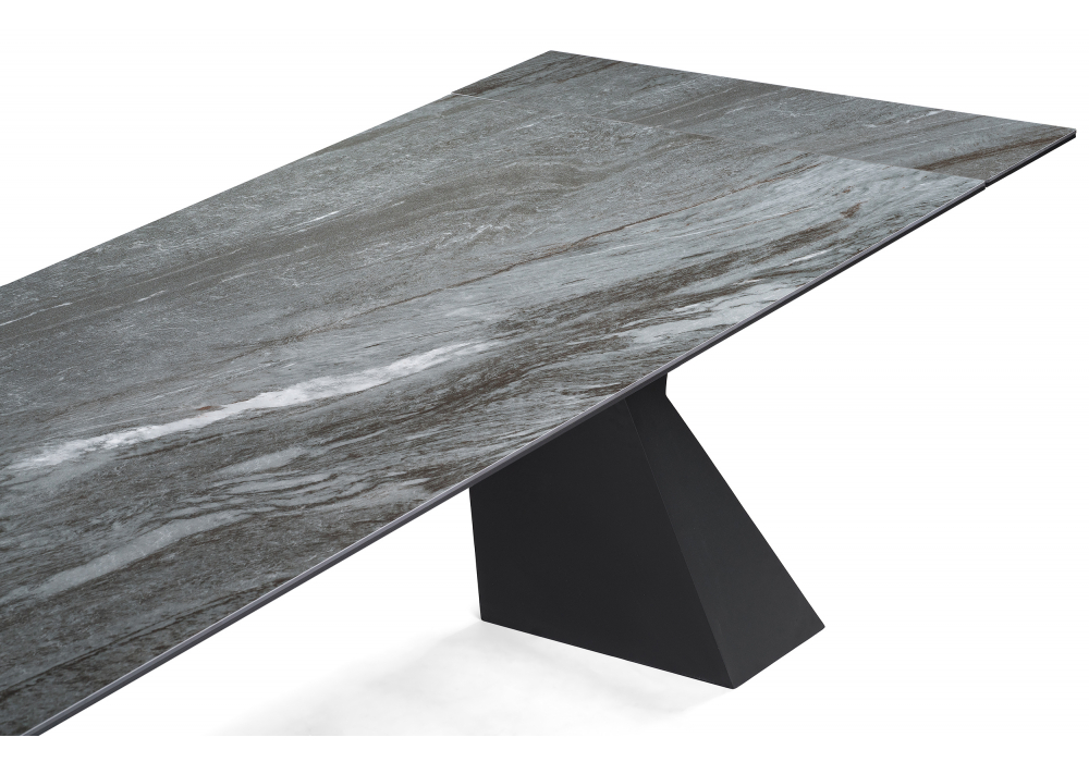 фото керамический стол раскладной woodville денхольм mosco nero matt / черный 588036 | 220svet.ru