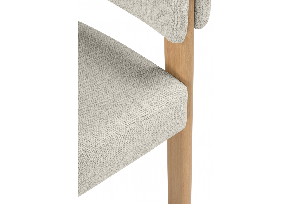 фото стул на металлокаркасе woodville selma бежевый / бук 15941 | 220svet.ru