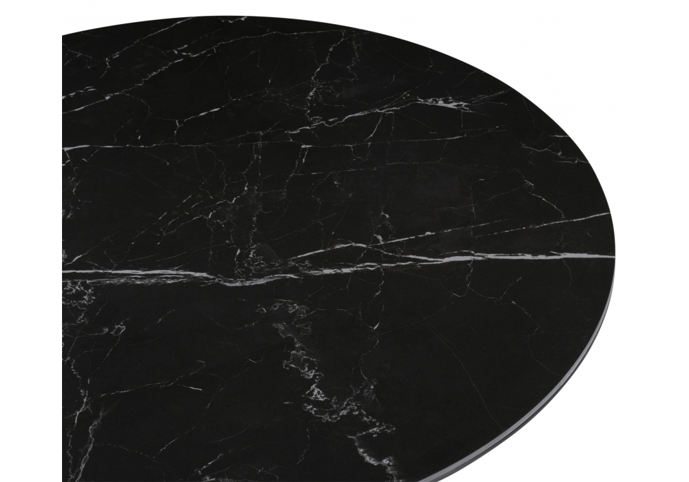 фото керамический стол woodville кэмерон 90х90х75 черный мрамор shakespeare black 612158 | 220svet.ru