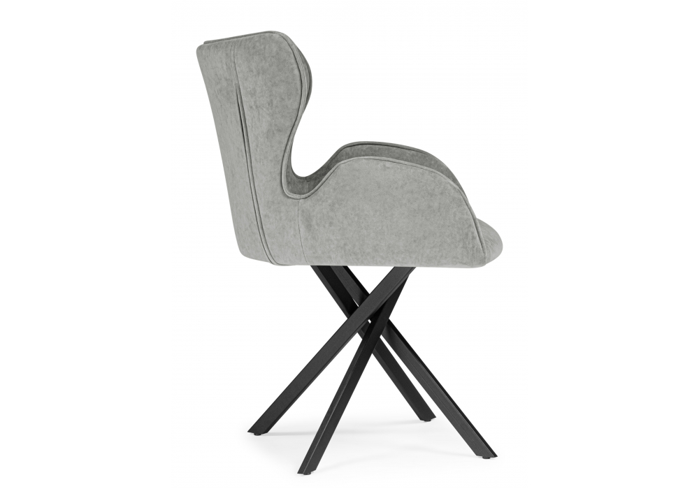 фото стул на металлокаркасе woodville карлайл антрацитовый brendy stone 28 / черный 615181 | 220svet.ru