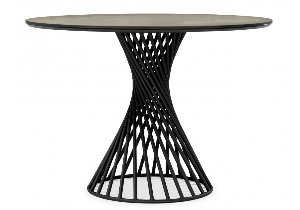 фото керамический стол woodville вивиен 110 avenue grey sahara / черный 625626 | 220svet.ru