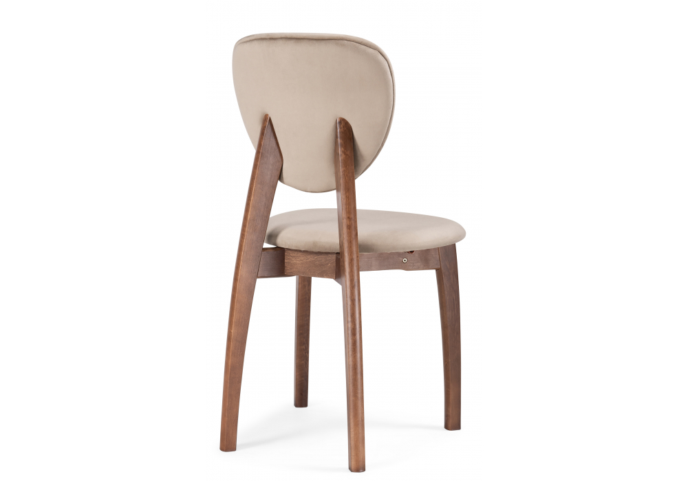 фото стул деревянный woodville вакимо ткань tenerife beige / миланский орех 615246 | 220svet.ru