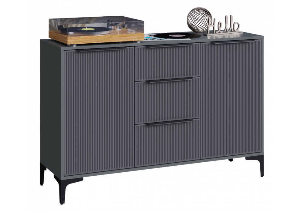 фото готовая гостиная комплектация 3 woodville иадама графит софт 620686 | 220svet.ru